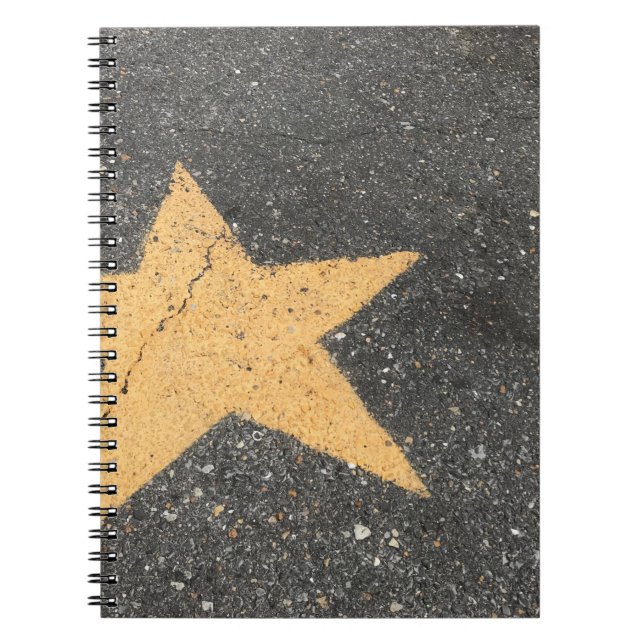 Yellow star-printed pavement notebook (Front)