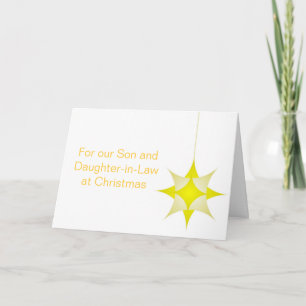 Yellow Star Son And Daughter-in-Law Christmas Holiday Card