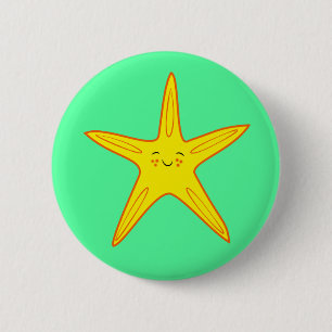 Yellow Starfish Button