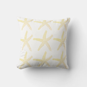 Yellow Starfish Pattern Beach Decor Gift Favour Cushion