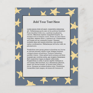 Yellow Stars Blue Starry Sky Space Lover Astronomy Flyer