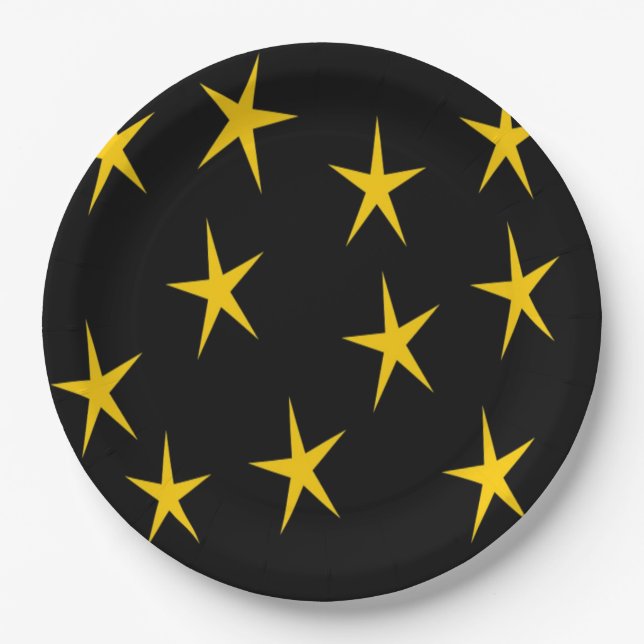 YELLOW STARS PAPER PLATE (Front)