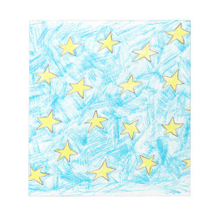 Yellow stars pattern notepad