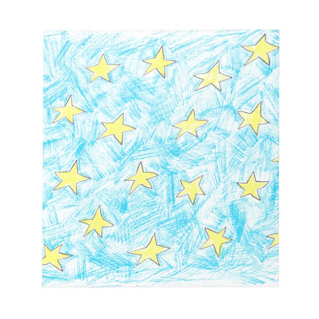 Yellow stars pattern notepad (Front)