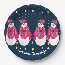 Yellow Stars With Navy Blue and Pink