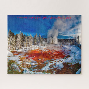 Yellow Stone National Park .Christmas Greetings Jigsaw Puzzle