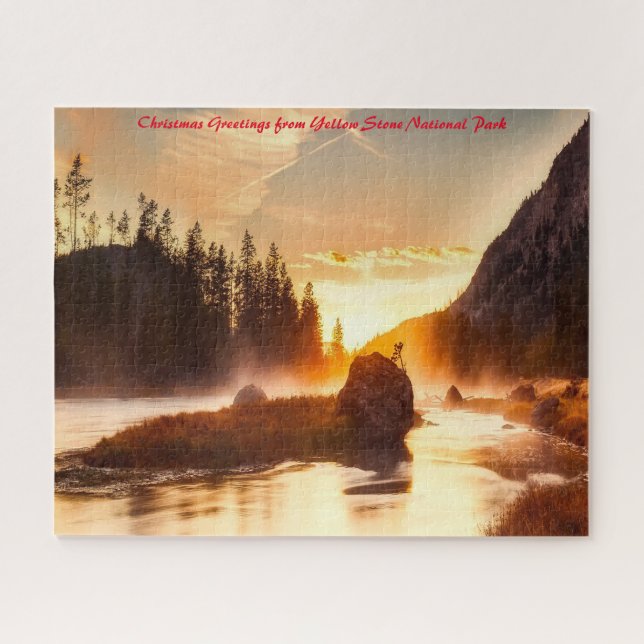 Yellow Stone National Park .Christmas Greetings Jigsaw Puzzle (Horizontal)