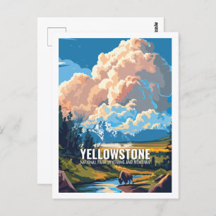 Yellow Stone National Park Wyoming and Montana Postcard