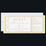 Yellow Stripe Concert Ticket Gift Voucher Card<br><div class="desc">This fake Christmas concert gift voucher design features a stripe design. All of the text is fully editable. For more advanced customisation of this design,  simply select the "Customise It" button above.</div>