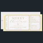Yellow Stripe Concert Ticket Gift Voucher Card<br><div class="desc">This fake Christmas concert gift voucher design features a stripe design. All of the text is fully editable. For more advanced customisation of this design,  simply select the "Customise It" button above.</div>