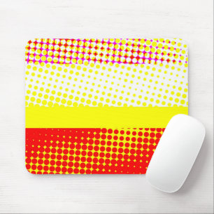 Yellow Stripe Dot Pattern Design Mousepad