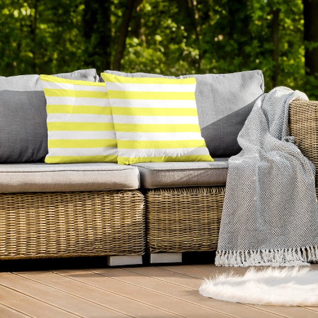 Yellow Stripe Outdoor Cushion (Creator Uploaded)