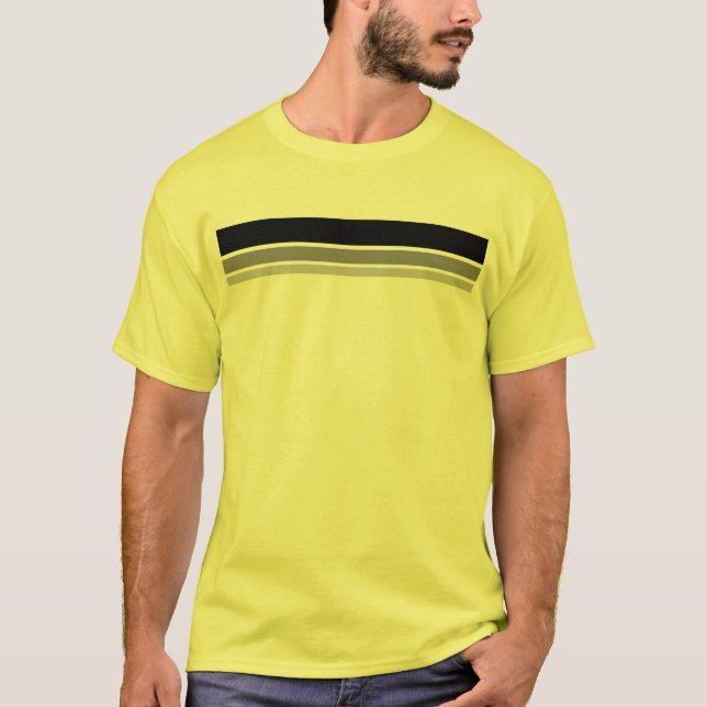 Yellow Striped Designer T-Shirt (Front)
