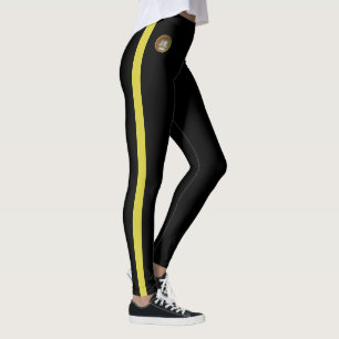 Yellow Striped Sides Leggings JK 2024