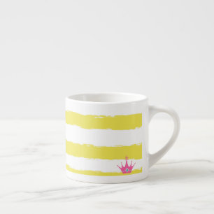 Yellow stripes and a pink crown Specialty Mug