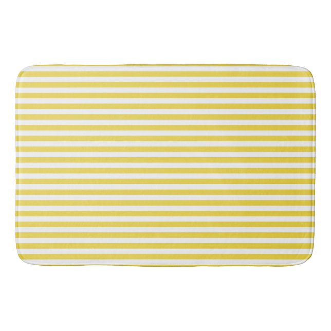 Yellow Stripes Bath Mat (Front)