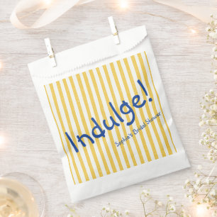 Yellow Stripes Bold Blue Indulge Favour Bag