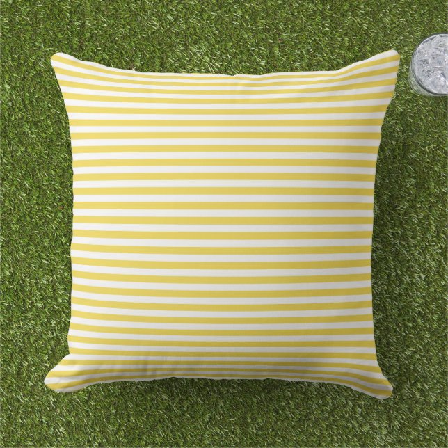 Yellow Stripes Cushion (Grass)
