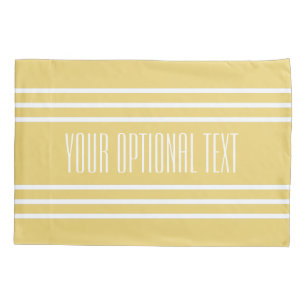 Yellow Stripes custom text pillow cases