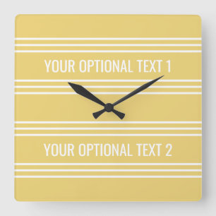 Yellow Stripes custom wall clock