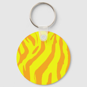 Yellow Stripes Key Ring