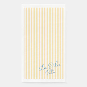 Yellow Stripes Paper Napkin