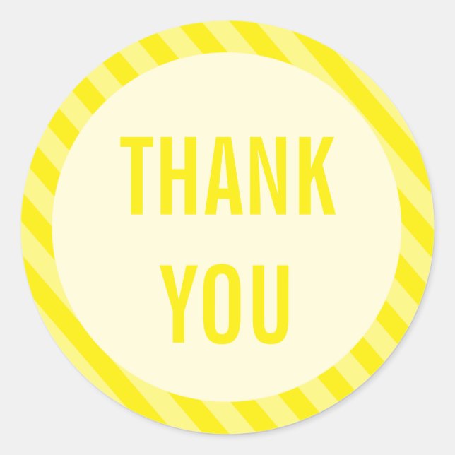Yellow Stripes Party Sticker (Front)