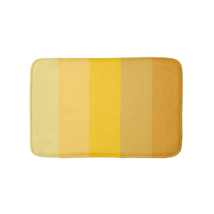 Yellow stripes pattern bath mat