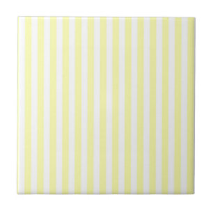 Yellow Stripes Pattern Minimal Modern Summer Ceramic Tile