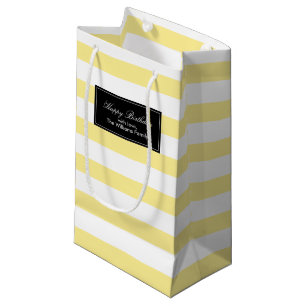 Yellow Stripes Pattern Small Gift Bag