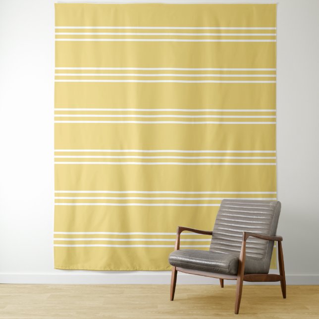 Yellow Stripes Pattern tapestries (In Situ)