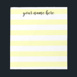 Yellow Stripes Personalised Notepad<br><div class="desc">Yellow Stripes Personalised Notepad</div>