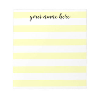 Yellow Stripes Personalised Notepad