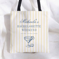 Yellow Stripes Preppy Retro Bachelorette Weekend