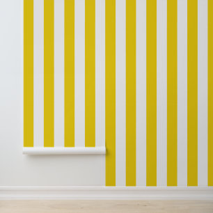 Yellow Stripes, White Stripes, Striped Pattern Wallpaper