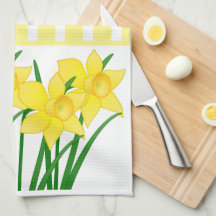 Yellow Stripes with Spring Daffodils