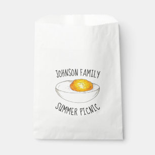 Yellow Stuffed Deviled Egg Annual BBQ Picnic Food Favour Bag