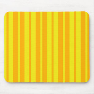 Yellow Stylish Stripes Pattern Design Mouse Pad