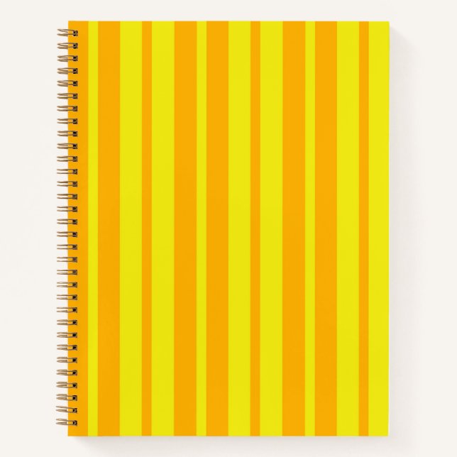 Yellow Stylish Stripes Pattern Design  Notebook (Front)