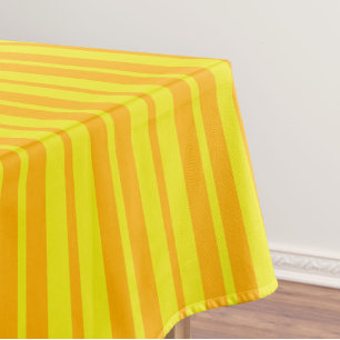 Yellow Stylish Stripes Pattern Design  Tablecloth