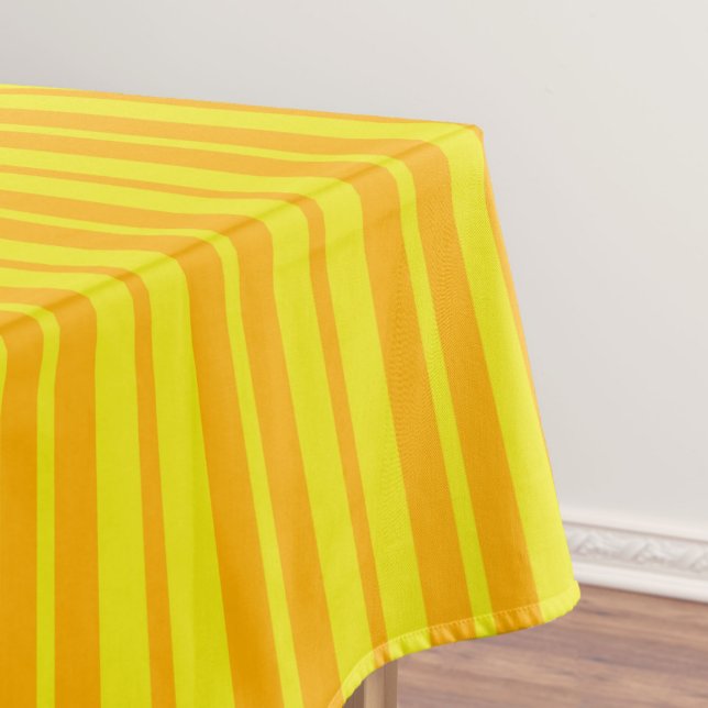 Yellow Stylish Stripes Pattern Design  Tablecloth (Creator Uploaded)