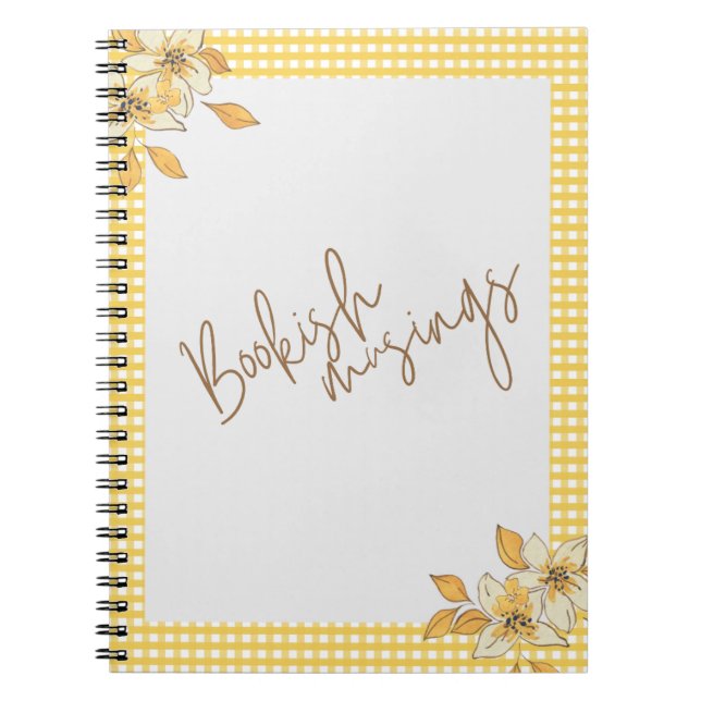 Yellow summer book journal notebook (Front)