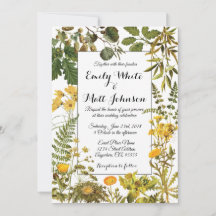 Yellow Summer Floral Wedding Invitation