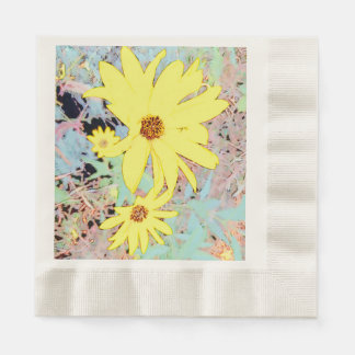 Yellow Summer Flower Paper Napkins
