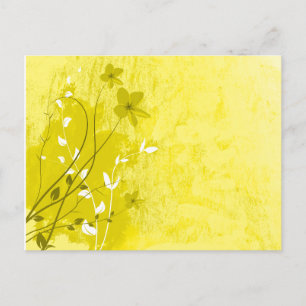 yellow summer flowers postcard