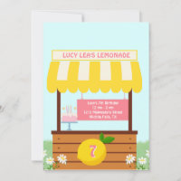 Yellow, Summer, Lemonade Stand Party Birthday