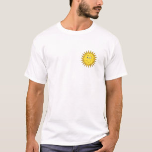 Yellow Summer Sun with a Happy Face. T-Shirt