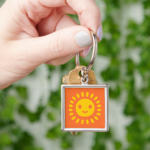 Yellow Sun Art Key Ring