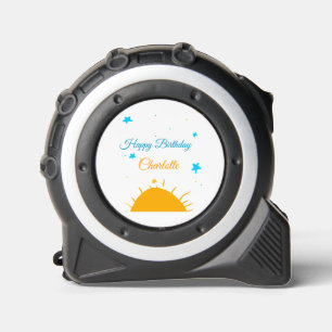 Yellow sun blue stars happy birthday add name text 1