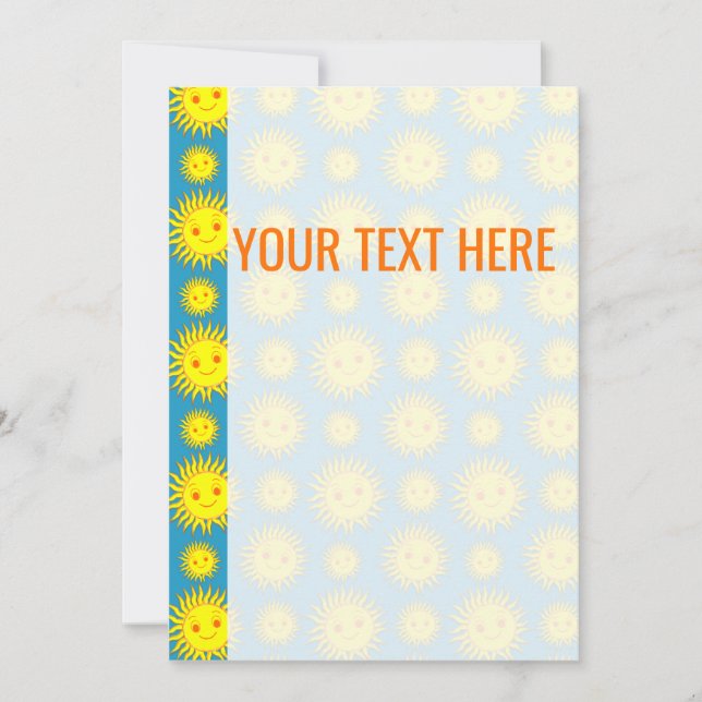 Yellow Sun Face Pattern Announcement (Front)